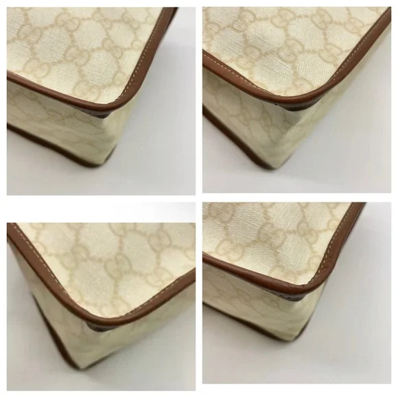 Gucci Cream and Brown Tote Bag with Signature GG Monogram - Picture 14 of 16